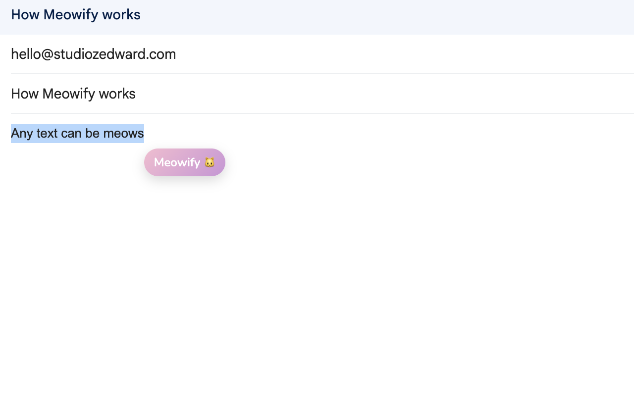 Meowify screenshot 1